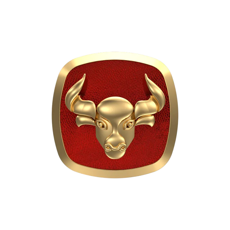 Taurus Zodiac , Constellation Cufflink Set with 18kt Gold & Black Ruthenium Plating on Brass.