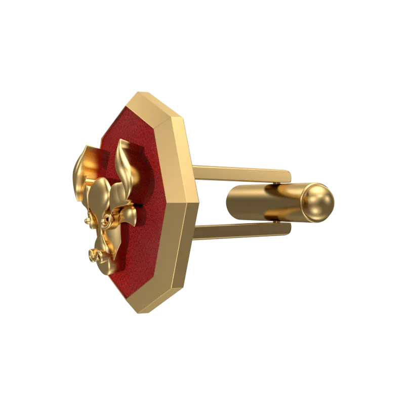 Taurus Zodiac , Constellation Cufflink Set with 18kt Gold & Black Ruthenium Plating on Brass.