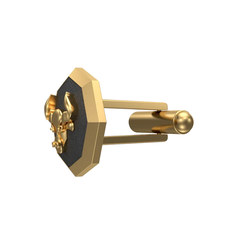 Taurus Zodiac , Constellation Cufflink Set with 18kt Gold & Black Ruthenium Plating on Brass.