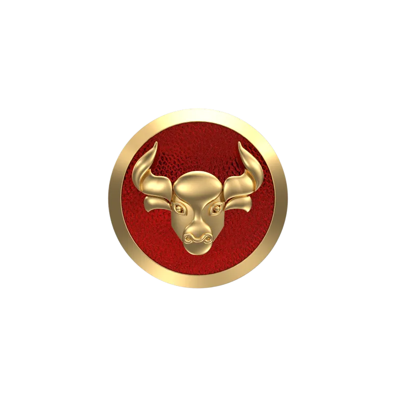Taurus Zodiac , Constellation Cufflink Set with 18kt Gold & Black Ruthenium Plating on Brass.