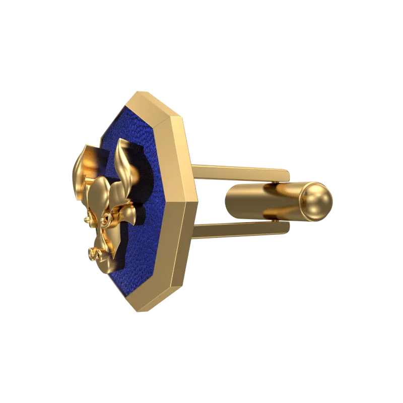 Taurus Zodiac , Constellation Cufflink Set with 18kt Gold & Black Ruthenium Plating on Brass.