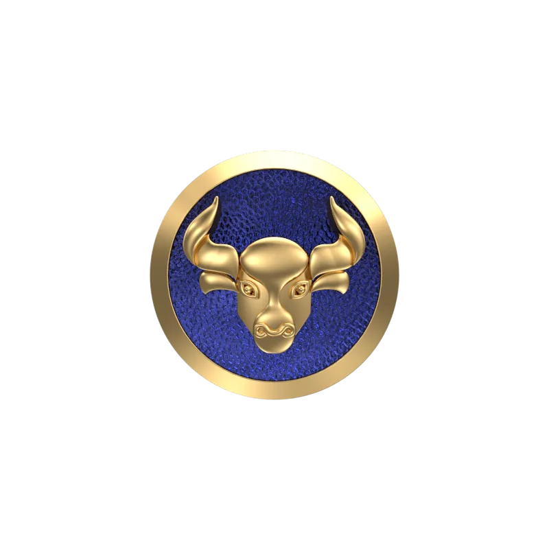 Taurus Zodiac , Constellation Cufflink Set with 18kt Gold & Black Ruthenium Plating on Brass.