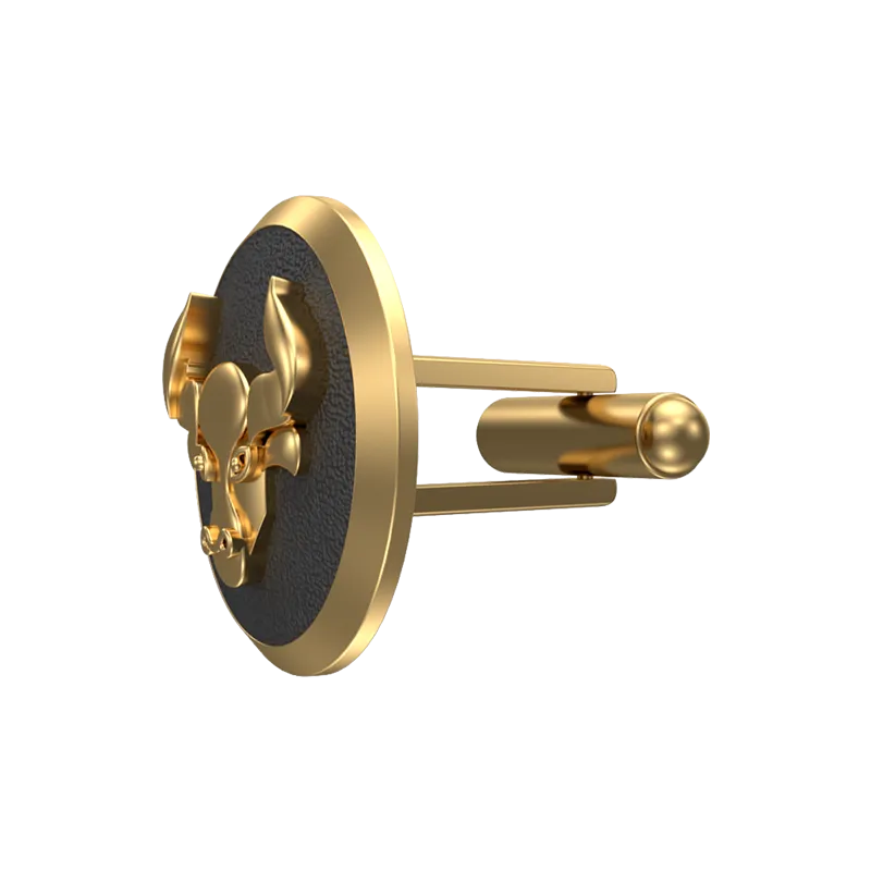 Taurus Zodiac , Constellation Cufflink Set with 18kt Gold & Black Ruthenium Plating on Brass.