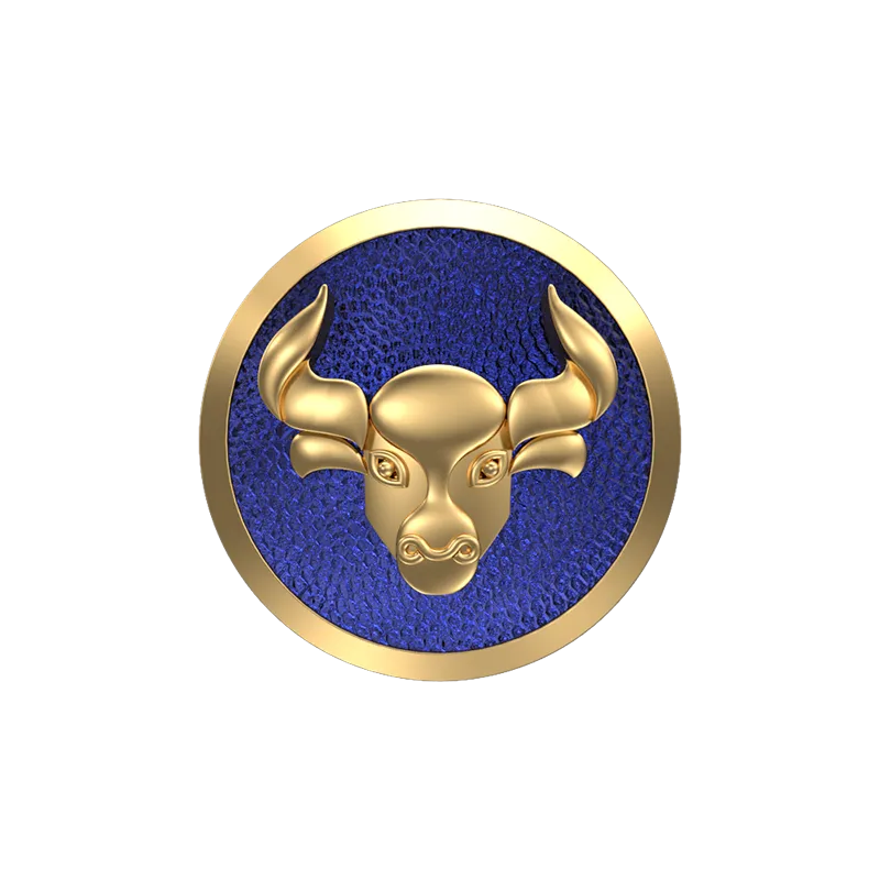 Taurus Zodiac , Constellation Cufflink Set with 18kt Gold & Black Ruthenium Plating on Brass.