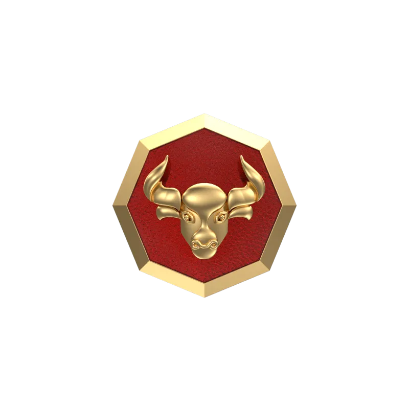Taurus Zodiac , Constellation Cufflink Set with 18kt Gold & Black Ruthenium Plating on Brass.