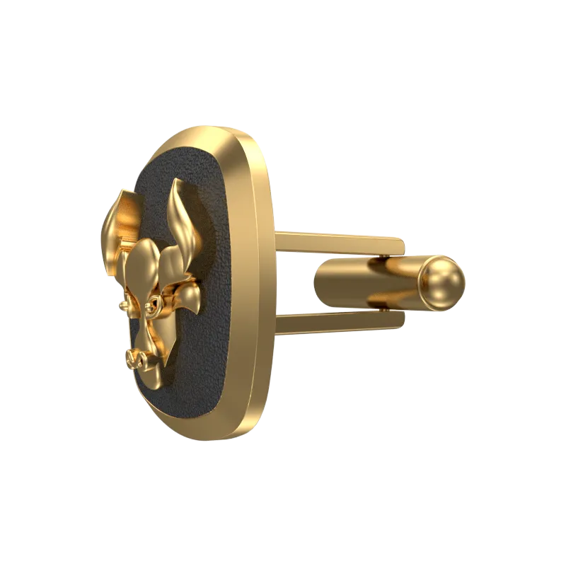 Taurus Zodiac , Constellation Cufflink Set with 18kt Gold & Black Ruthenium Plating on Brass.
