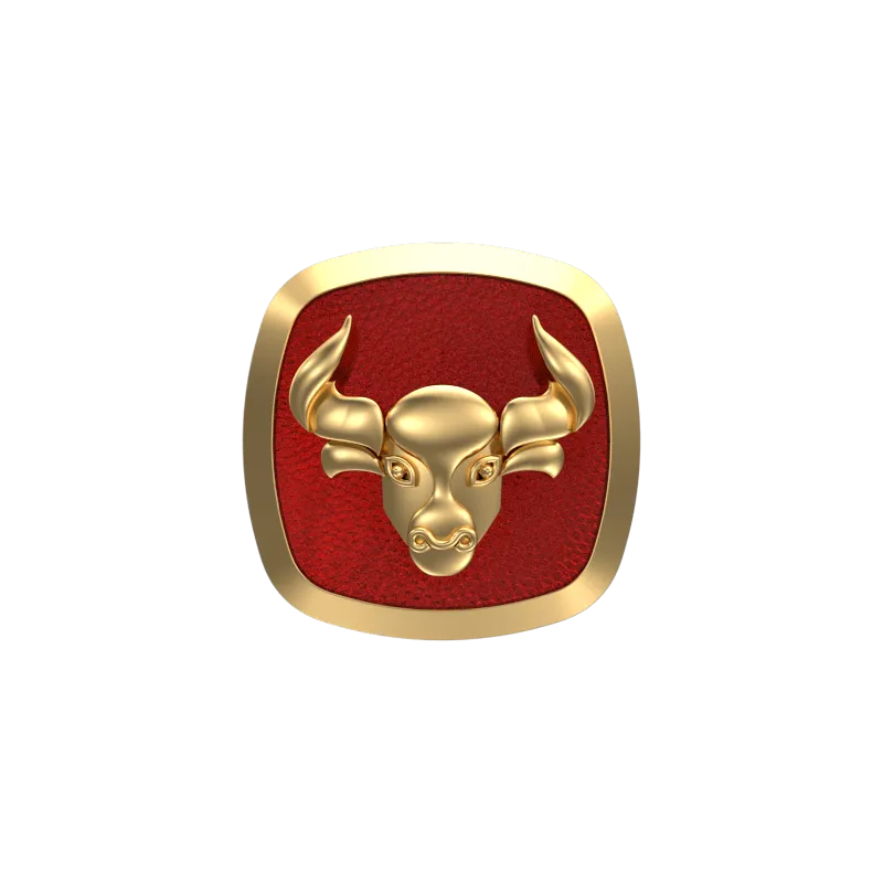 Taurus Zodiac , Constellation Cufflink Set with 18kt Gold & Black Ruthenium Plating on Brass.