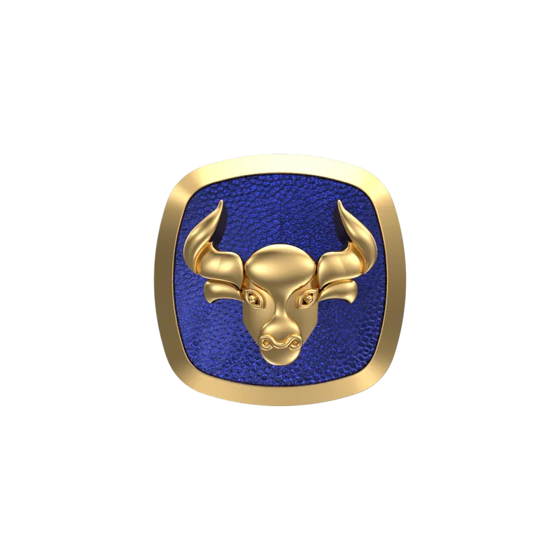Taurus Zodiac , Constellation Cufflink Set with 18kt Gold & Black Ruthenium Plating on Brass.
