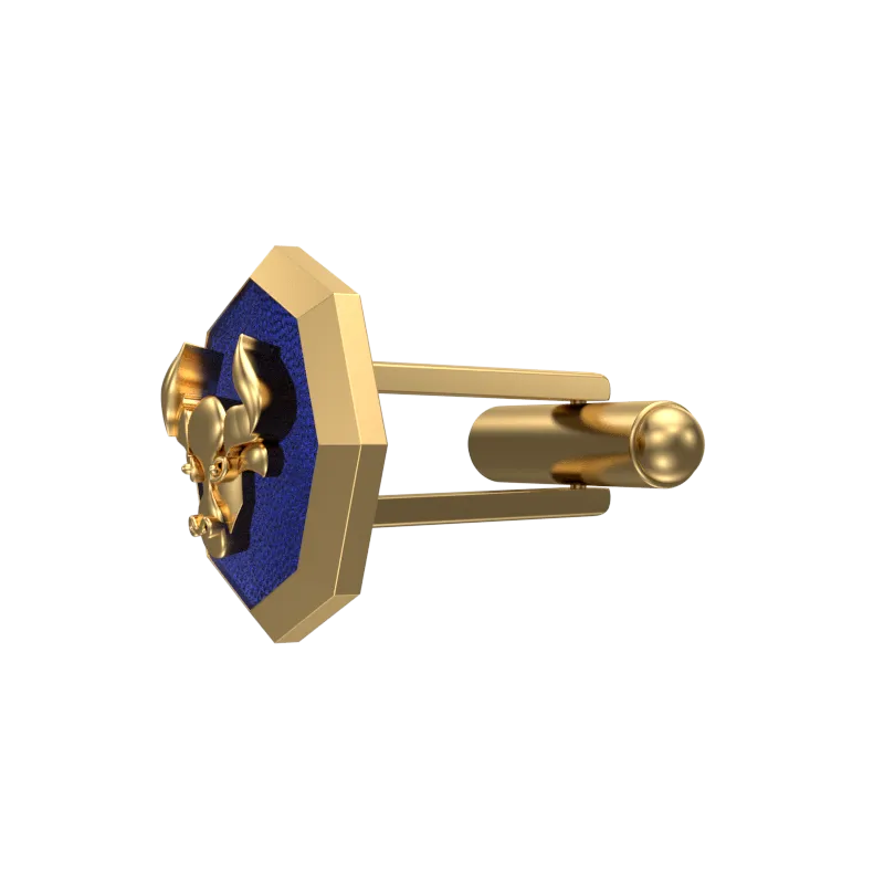 Taurus Zodiac , Constellation Cufflink Set with 18kt Gold & Black Ruthenium Plating on Brass.