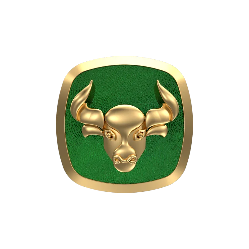 Taurus Zodiac , Constellation Cufflink Set with 18kt Gold & Black Ruthenium Plating on Brass.