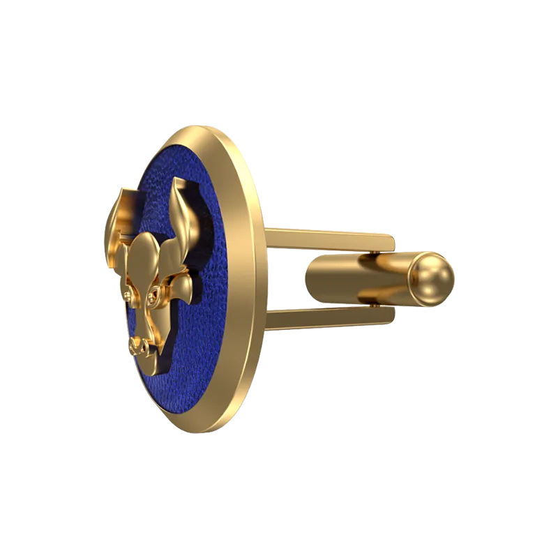 Taurus Zodiac , Constellation Cufflink Set with 18kt Gold & Black Ruthenium Plating on Brass.