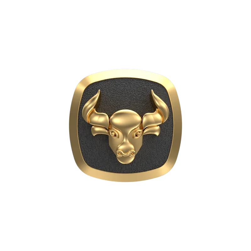 Taurus Zodiac , Constellation Cufflink Set with 18kt Gold & Black Ruthenium Plating on Brass.