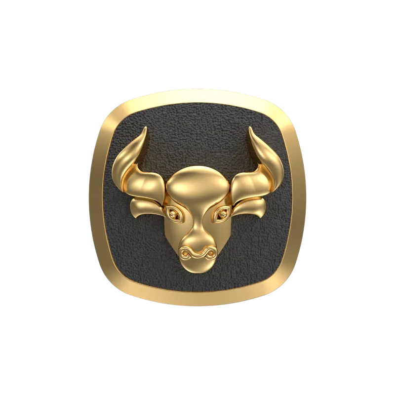 Taurus Zodiac , Constellation Cufflink Set with 18kt Gold & Black Ruthenium Plating on Brass.