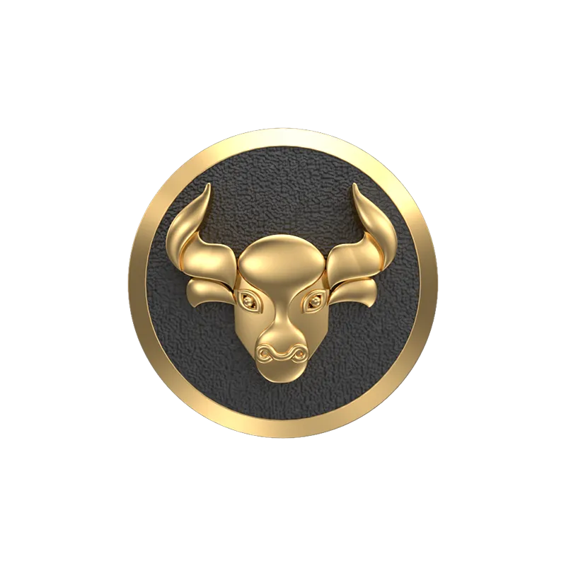 Taurus Zodiac , Constellation Cufflink Set with 18kt Gold & Black Ruthenium Plating on Brass.