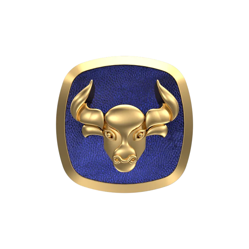 Taurus Zodiac , Constellation Cufflink Set with 18kt Gold & Black Ruthenium Plating on Brass.