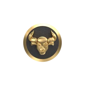 Taurus Zodiac , Constellation Cufflink Set with 18kt Gold & Black Ruthenium Plating on Brass.