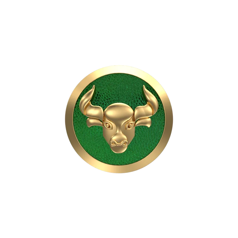 Taurus Zodiac , Constellation Cufflink Set with 18kt Gold & Black Ruthenium Plating on Brass.