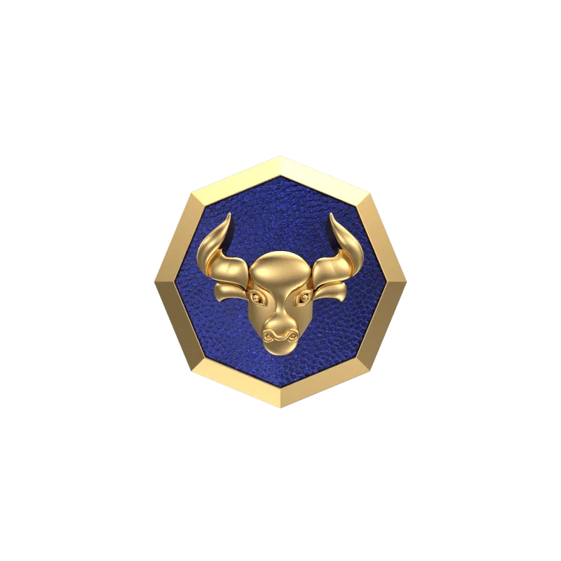 Taurus Zodiac , Constellation Cufflink Set with 18kt Gold & Black Ruthenium Plating on Brass.