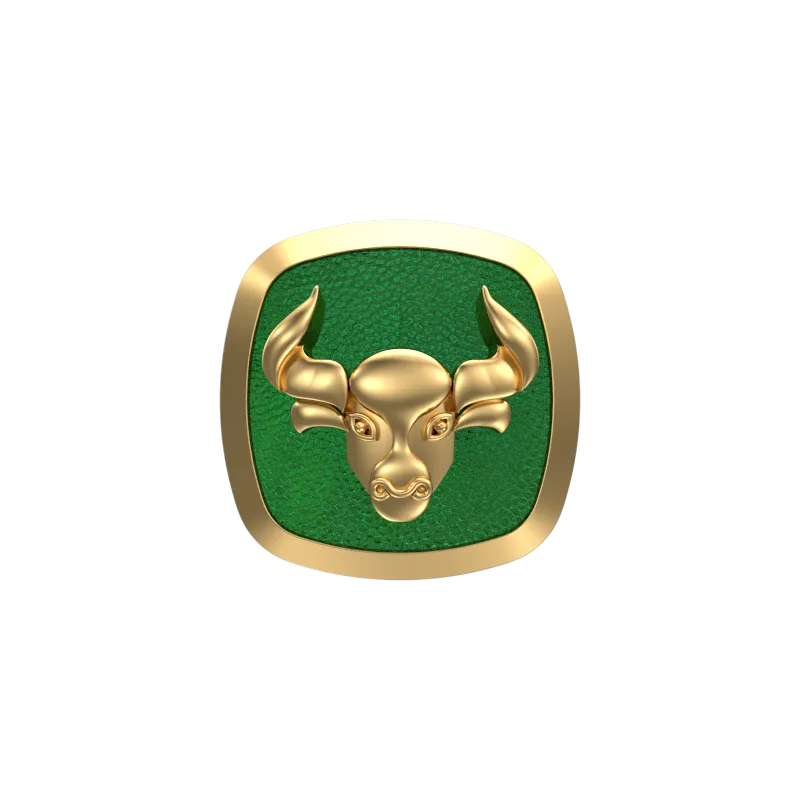 Taurus Zodiac , Constellation Cufflink Set with 18kt Gold & Black Ruthenium Plating on Brass.