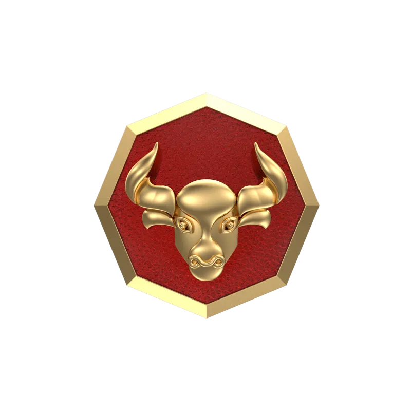 Taurus Zodiac , Constellation Cufflink Set with 18kt Gold & Black Ruthenium Plating on Brass.