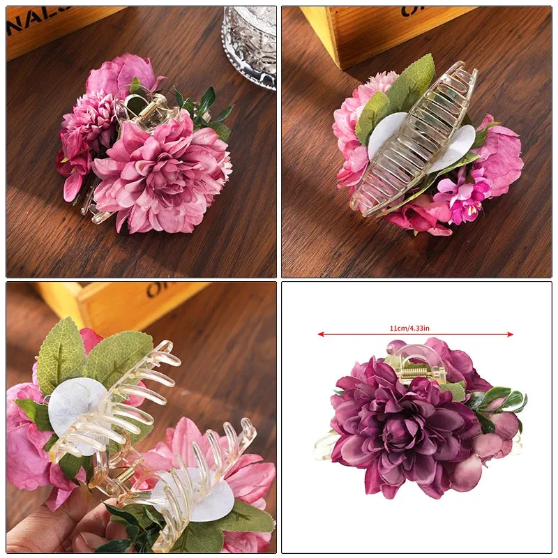 TAVIMART  -  Haimeikang Fashion Berry Flower Hair Claw Hair Clip Claws Romantic Hair Crab Hairpins Women Girls Hair Accessories