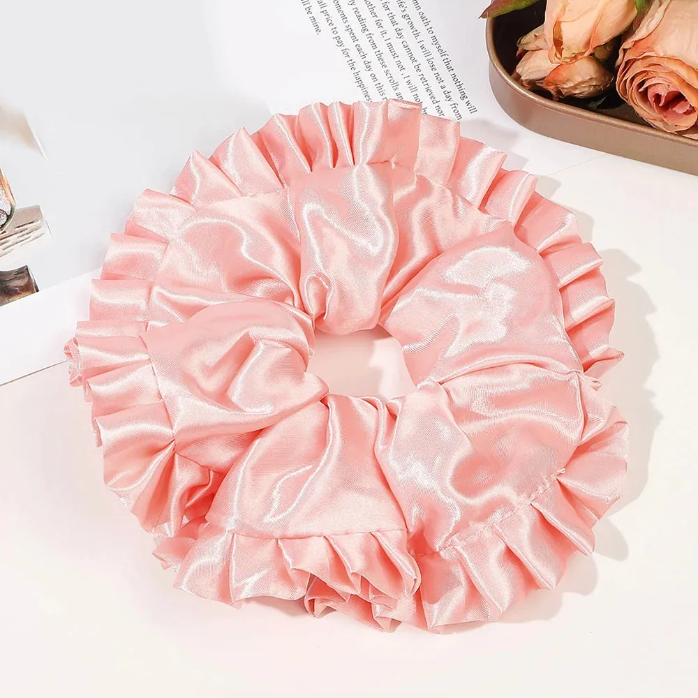 TAVIMART  -  Oversized Lace Scrunchies French Romantic Elastic Hair Bands Elastic Ponytail Holder Hair Rope Ties Women Hair Accessories Ins