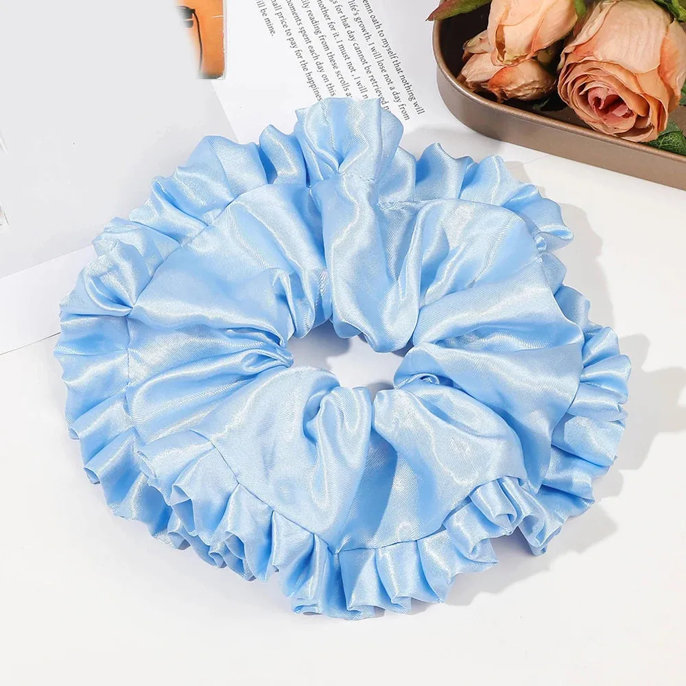TAVIMART  -  Oversized Lace Scrunchies French Romantic Elastic Hair Bands Elastic Ponytail Holder Hair Rope Ties Women Hair Accessories Ins