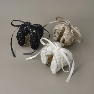 Tweed Romantic Bow Hair Claw