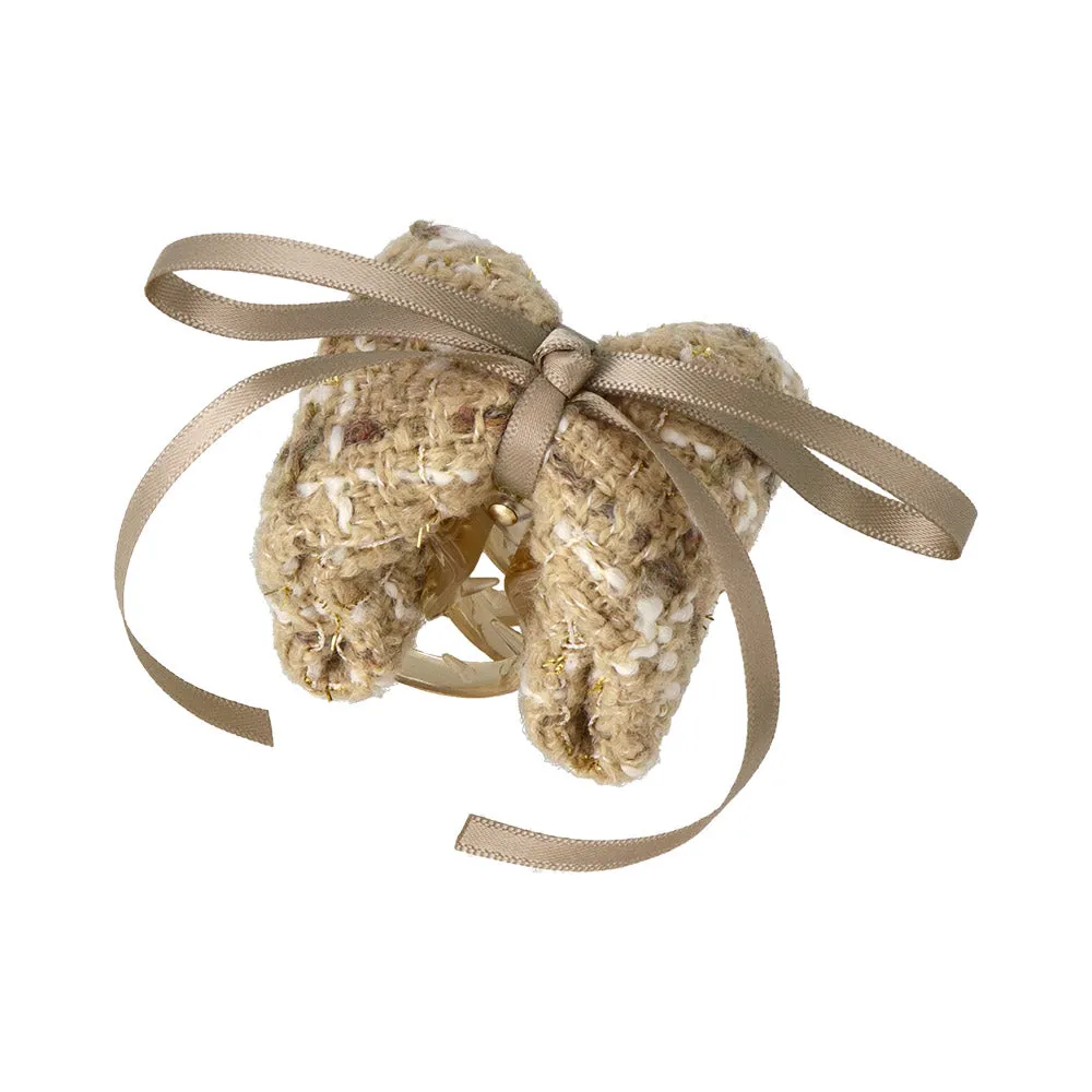 Tweed Romantic Bow Hair Claw