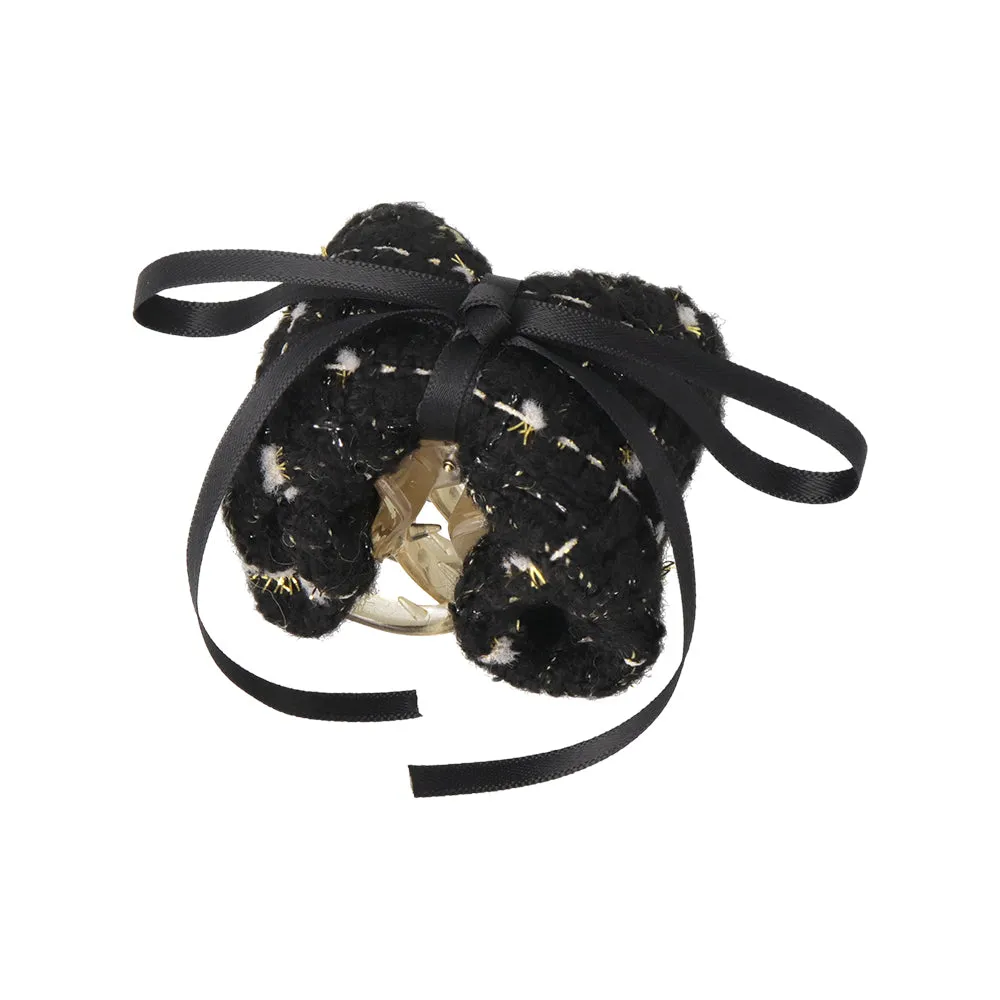 Tweed Romantic Bow Hair Claw