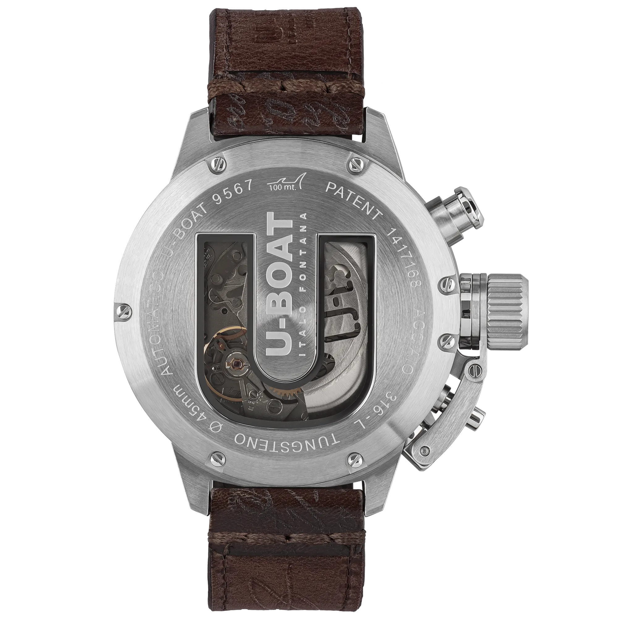 U-Boat Men's Watch Classico Tungsteno CAS1 Chronograph Black Beige 9567
