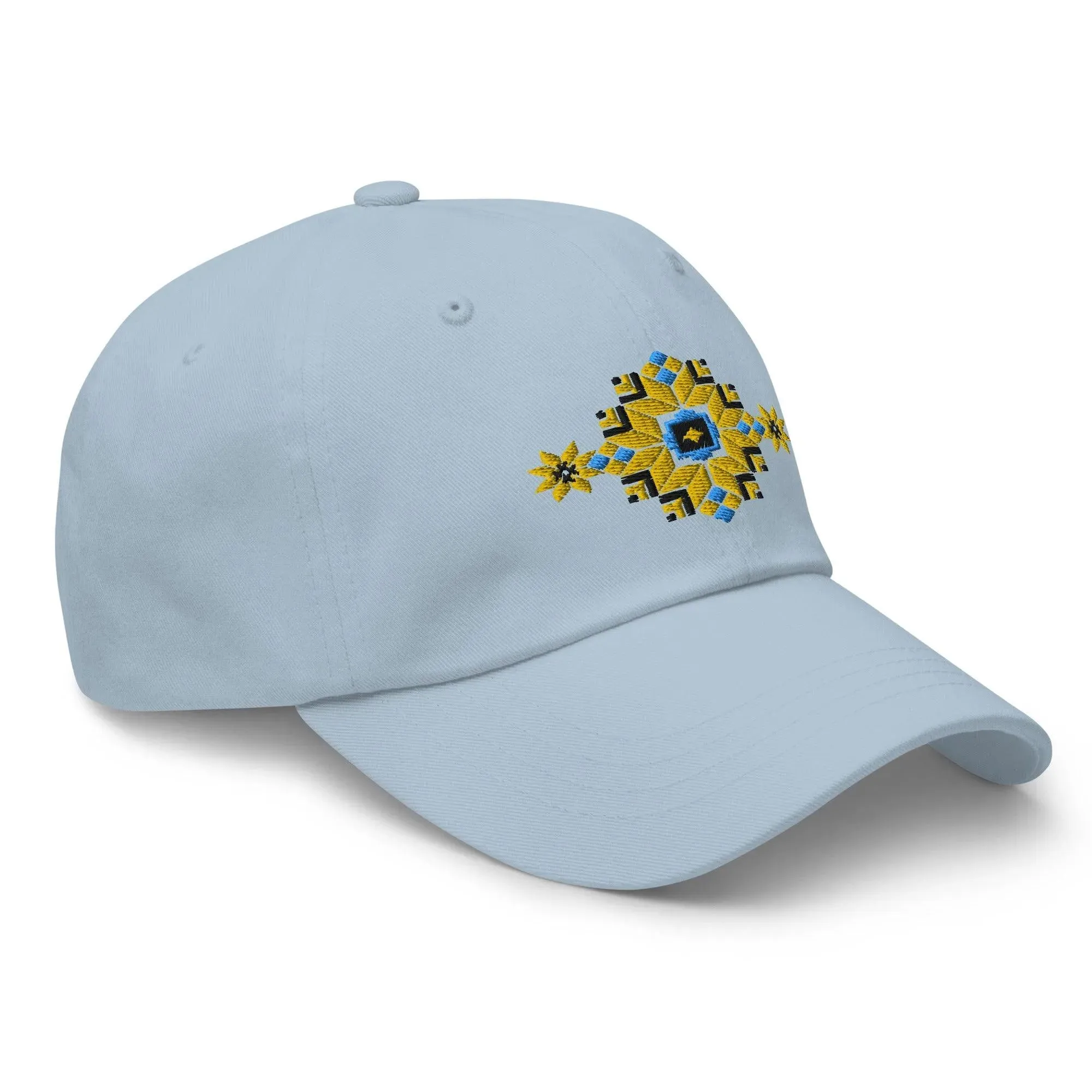Ukrainian Vyshyvanka Motif Embroidered Dad Hat