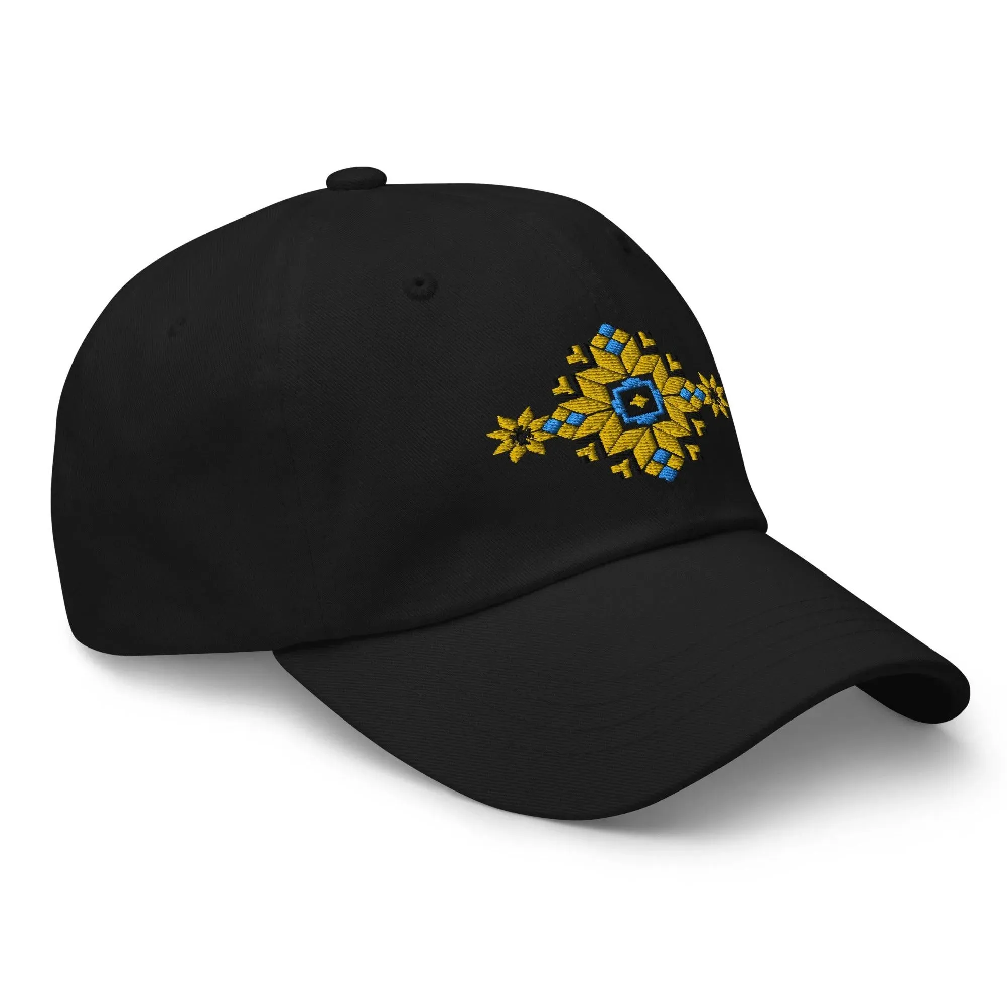 Ukrainian Vyshyvanka Motif Embroidered Dad Hat