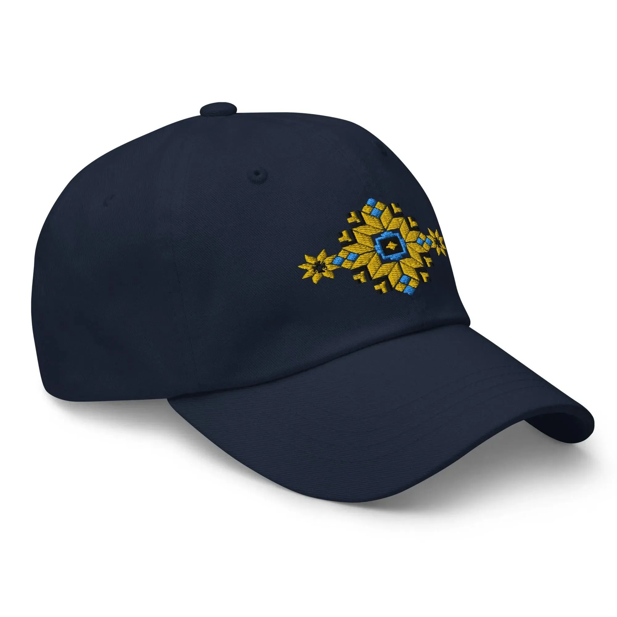 Ukrainian Vyshyvanka Motif Embroidered Dad Hat