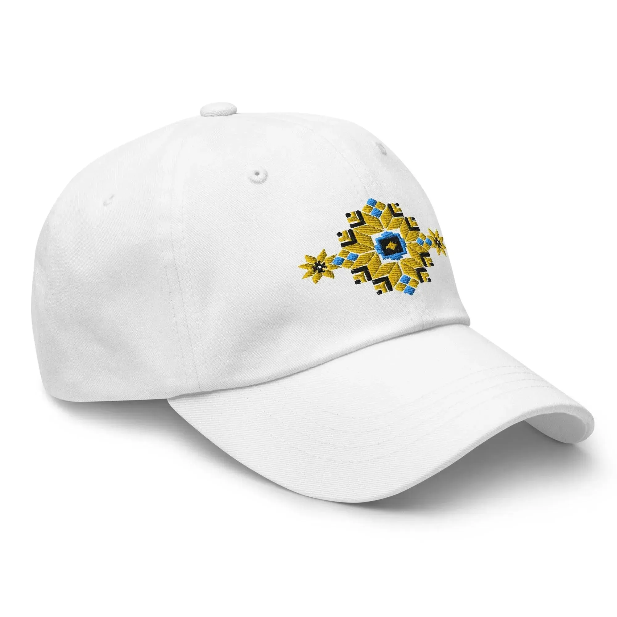 Ukrainian Vyshyvanka Motif Embroidered Dad Hat