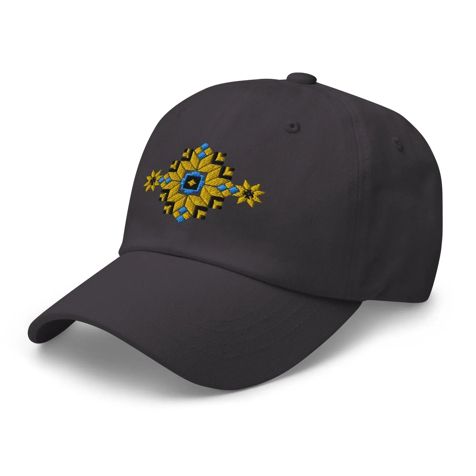 Ukrainian Vyshyvanka Motif Embroidered Dad Hat