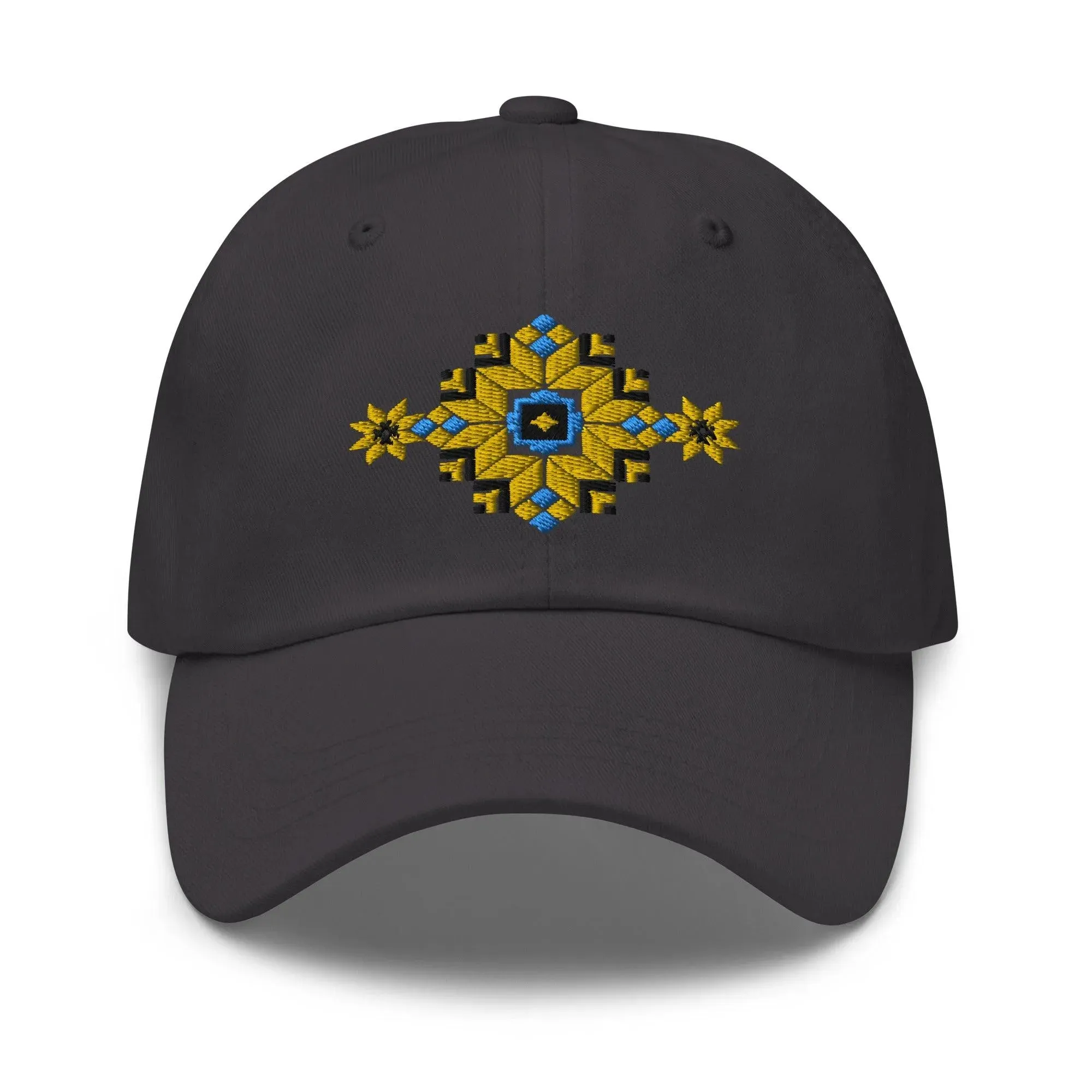 Ukrainian Vyshyvanka Motif Embroidered Dad Hat