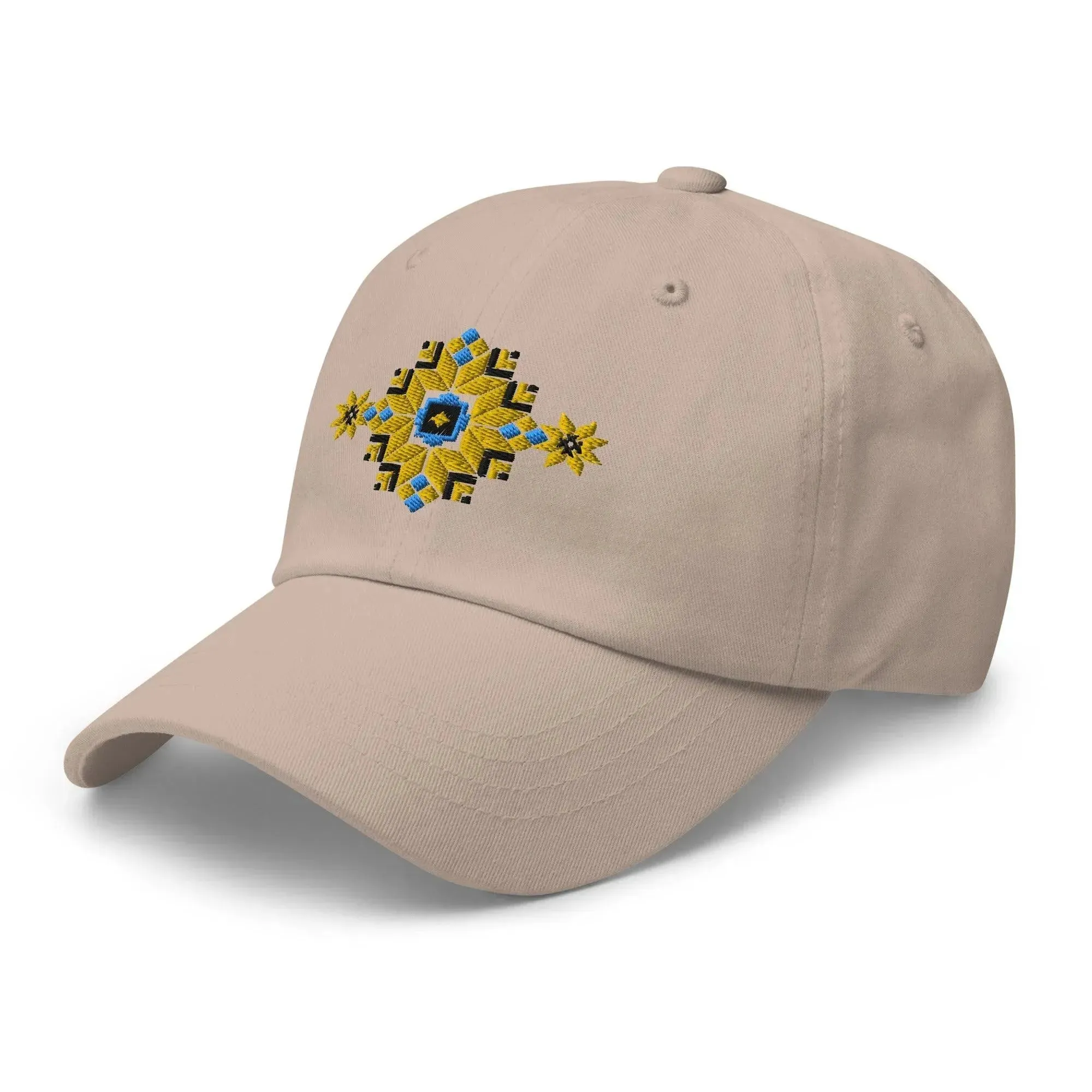 Ukrainian Vyshyvanka Motif Embroidered Dad Hat