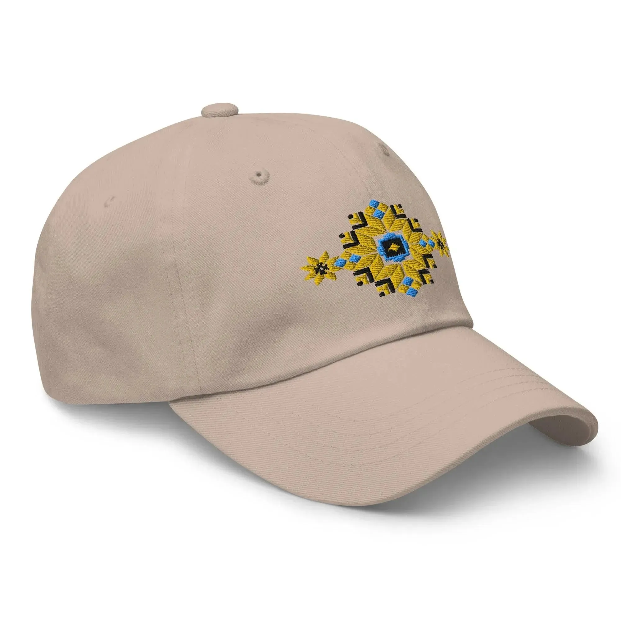 Ukrainian Vyshyvanka Motif Embroidered Dad Hat