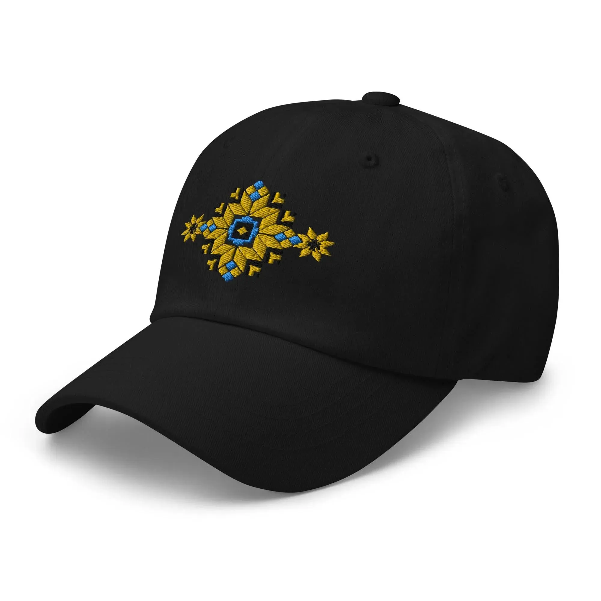 Ukrainian Vyshyvanka Motif Embroidered Dad Hat