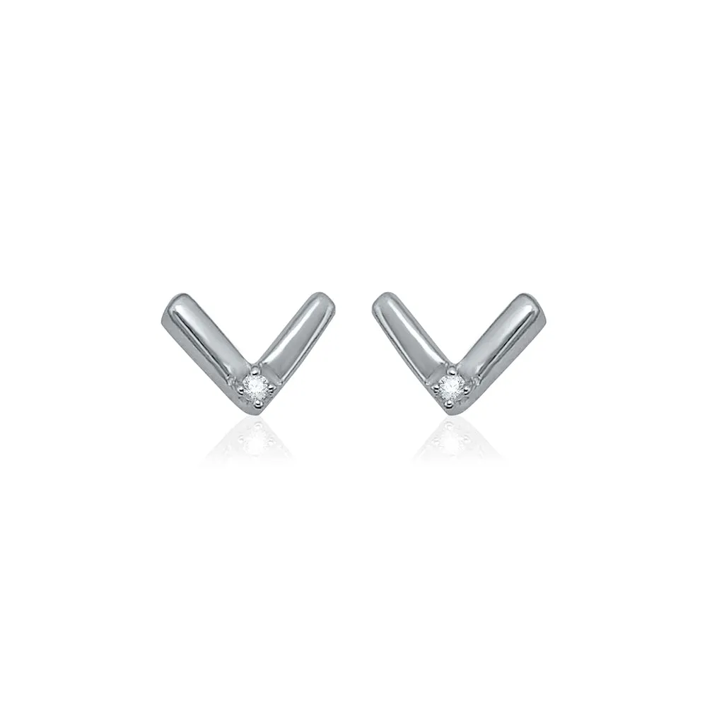 VOW V Diamond Earrings