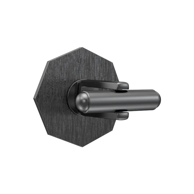 Warrior Luxe, Edgy Cufflink Set with CZ Diamonds, 18kt Gold & Black Ruthenium Plating on Brass.