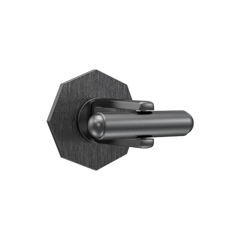 Warrior Luxe, Edgy Cufflink Set with CZ Diamonds, 18kt Gold & Black Ruthenium Plating on Brass.
