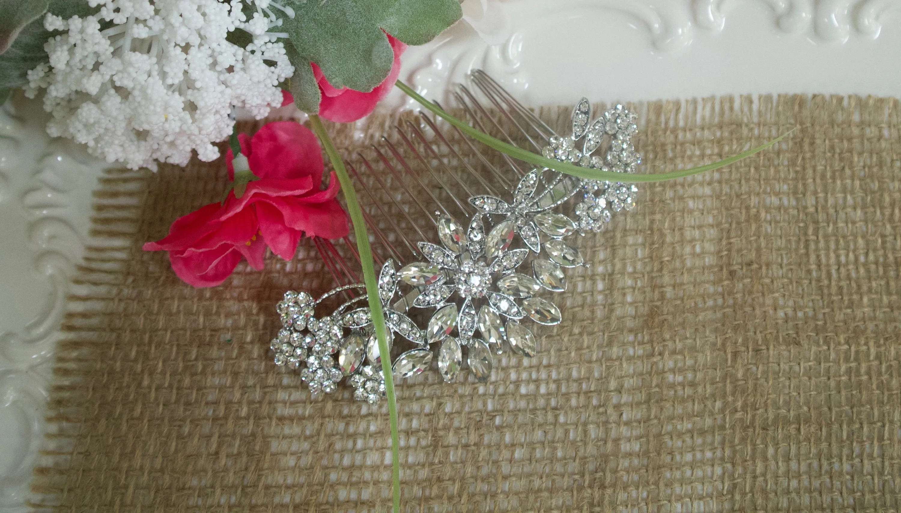Wedding Hair Comb Crystal Bridal Hair Comb Wedding Hair piece Silver Bridal Hair Accessories Silver Bridal Hair Comb Bridal Hair piece